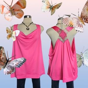 RICKIS Designer Luxury Pink Blouse Side XXL